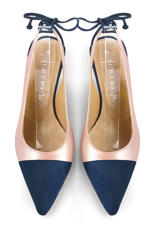 Navy blue deals and pink heels